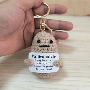 Mini poupée en laine tricotée en forme de pomme de terre, mignonne et optimiste, pour décoration maison et voiture, porte-clés, cadeau, jouet, pendentif de clé - Product Image 5