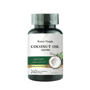 Biologische Kokosolie <span class=keywords><strong>Softgel</strong></span> Capsule Supplement Kokosolie Capsules Voor Gewichtsondersteuning, Huid, Haar - Product Image 1