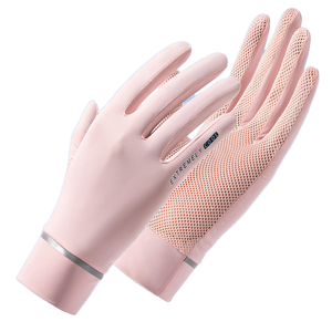 <span class=keywords><strong>Mitaines</strong></span> de conduite d'été pour femmes, protection solaire UV, <span class=keywords><strong>fines</strong></span>, en soie glacée, dentelle, maille de paume, antidérapantes, doigts exposés, viscose, style uni, usage quotidien - Product Image 2