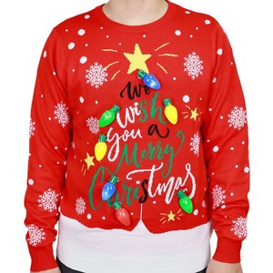 2027 Winter <strong>Christmas</strong> Sweater <strong>Men</strong> Women Vintage Nordic Pattern LED Xmas <strong>Jumper</strong> Holiday Festival Clothing - Product Image 2