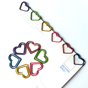Vàng tình yêu trái tim <span class=keywords><strong>mini</strong></span> giấy Clip mịn kết thúc văn phòng Bookmark kim loại Clip - Product Image 2