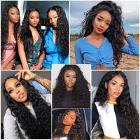 Perruque Brésilienne Humaine sans Colle Dentelle HD Vierge Non Traitée Grade 10A Cheveux Alignés Cuticules 360 Complète 13*6 Frontale Dentelle Vague d'Eau
