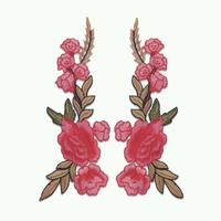 Créateur de mode fleur feuille broderie Applique bricolage vêtement Costume robe de mariée décoratif brodé Motif Patch autocollant