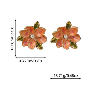 ต่างหูแบบติดหูสไตล์ฝรั่งเศส ดีไซน์เก๋ไก๋ ประดับมุกเทียมรูปดอกพุด สำหรับผู้หญิง สไตล์ป่าไม้ สวยสง่า ดีไซน์เฉพาะตัว ของขวัญสุดประณีต - Product Image 6