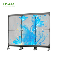 Nouvel afficheur LED holographique transparent COB P3.91 1000x2000mm 6000 nits, écran publicitaire pliable pour magasin de détail