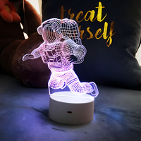 Lampe de chevet LED portable rechargeable pour chambre à coucher, design mignon et kawaii, idéale pour les fans d'anime
