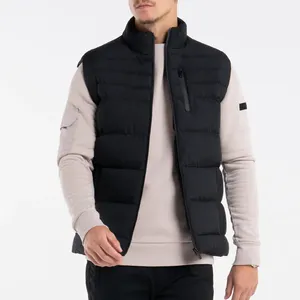 Custom Logo Mens Winter Puffer Vests And Gilet Warm Bubble Down Winter Vests