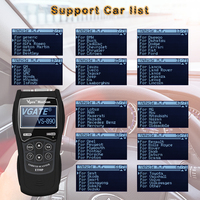 Lecteur de codes et scanner de diagnostic OBD2 CAN-BUS Vgate VS890 2023 avec écran LCD et prise en charge de l'anglais, compatible OLIVER