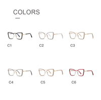 Gafas de Montura TR90 Coloridas para Mujer, Lentes de Alta Calidad con Protección Contra la Luz Azul, Patillas Metálicas, Bisagras Flexibles, Gafas de Moda