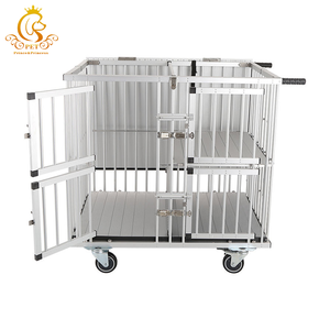 अच्छे बड़े पालतू जानवर दिखाए ट्रॉली लक्जरी एल्यूमीनियम कुत्ते पिंजरे ट्रॉली ठोस पैटर्न फैशन शैली सस्ती कीमत के साथ टिकाऊ धातु - Product Image 3