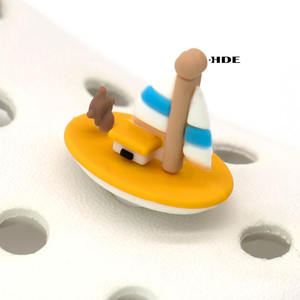 จี้รองเท้ารูปสัตว์การ์ตูน 3 มิติ สำหรับตกแต่งรองเท้า คอลเลคชั่นธีมการพักผ่อนในสวน วัสดุ PVC สำหรับตกแต่งรองเท้าแบบคลิป ใช้ได้กับรองเท้าลำลองและรองเท้าแบบสวม - Product Image 5