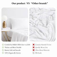 Parure de lit 100 % fibre de bambou Lyocell, draps rafraîchissants, respirants et doux, textile de maison durable, vente en gros OEM