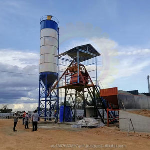 Planta dosificadora de hormigón de mezcla húmeda estacionaria Ready HZS60 Planta dosificadora de hormigón mixto - Product Image 1