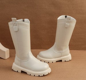 Chaussures pour filles, bottes longues pour enfants, nouvelles bottes hautes pour bébé fille, automne et hiver, avec doublure en polaire - Product Image 4