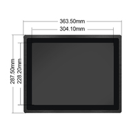 PC industriel tout-en-un avec écran tactile capacitif étanche de 15 pouces X86, Win10, AMD, DDR4, interface Wifi