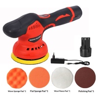Polisseuse électrique portative pour voiture, à vitesse variable, pour surfaces rondes, machine à cirer 21V sans fil, lithium-ion, 380W, roue de 125mm