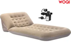 WOQI Adjustable Backrest Inflatable Cushion Sofa Portable Chair Bed With Air Pump