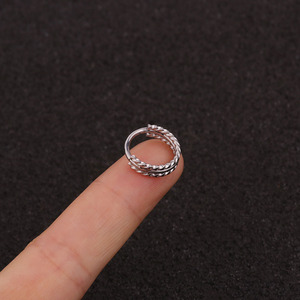 Triangle entièrement Hengsen acier inoxydable Huggie Hoop segment articulé <span class=keywords><strong>orbital</strong></span> Daith jante Helix <span class=keywords><strong>Piercing</strong></span> Hoop - Product Image 3