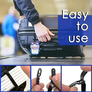 Пользовательский логотип мягкий ПВХ резиновый водонепроницаемый чемодан дорожная бирка, оптовая продажа персонализированный 3D слоган имя Id этикетка защита багажная бирка