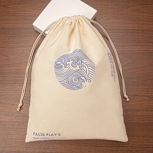 Thân Thiện Với Môi 100% Bông Bụi Dây Kéo Túi Cho Quần Áo Mỹ Phẩm Đồ Trang Sức Có Thể Tái Chế Cho Vớ Sử Dụng - Product Image 2