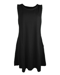 Vestido de Verano Casual para Mujer, Vestido Tipo Camiseta, Traje de Playa, Vestido Elegante Plisado Liso - Product Image 1