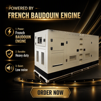 Générateur diesel silencieux Baudouin 600 kVA 480 kW insonorisé triphasé avec système de commande automatique ATS 100 % cuivre