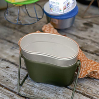 Ensemble de boîtes à lunch de style militaire gobelets en aluminium trois pièces pour l'entraînement au camping-Pot en aluminium militaire allemand grande capacité 1,7 L