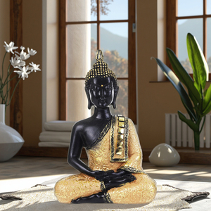 Artesanía de Resina de Poliresina, Escultura de Buda Tailandés, Artesanía, Estatua de Buda para Jardín <span class=keywords><strong>Zen</strong></span>, Decoración del Hogar, para Suministros de Arte y Manualidades - Product Image 6