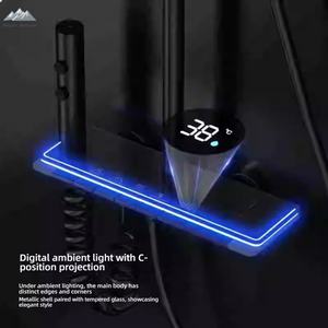 Sistema <span class=keywords><strong>Doccia</strong></span> Wayon con Display Digitale Intelligente e Tasti Stile Pianoforte in Grigio Canna di Fucile con Luce Ambientale per Bagno di Lusso - Product Image 2