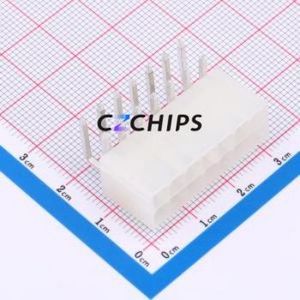 WAFER-WTB4.2-14PWZ Wire-to-Board Pin Header Bent Lead Through Hole,P=4.2mm 2x7P 4.2mm Right Angle Insert Mini-Fit (MX 4.2) - Product Image 1