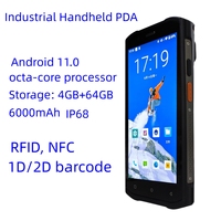 Lecteur de codes-barres PDA robuste de haute qualité, système Android 11, mémoire 4 Go + 64 Go, écran tactile IPS 5,5 pouces, 4G/3G/2G WiFi - En stock