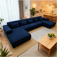 Komprimiertes 2-in-1 Modulares Dreisitzer-Sofa-Set, Quadratisch, Schaumstoffgefüllt, Hochwertig, Modernes Design, Günstig ab Lager