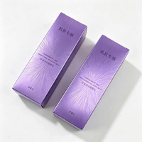 Emballage cosmétique sur mesure haut de gamme avec gaufrage dégradé violet, vente en gros OEM, tube et boîte pour soins de la peau