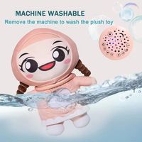 Cadeau d'Apprentissage Enfant Ramadan, Haut-parleur Coran Musulman Poupée Contrôle Tactile Lavable Microphone Intégré Alimentation USB Textiles Pelucheux