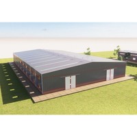 Offre Spéciale abris pour bétail structures préfabriquées barndominium kits de construction en métal bâtiment en métal léger avec design
