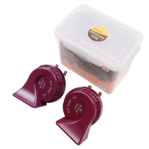 Bocina de caracol para coche, bocina de aire de 12V, altavoz de advertencia, bobina de cobre puro rojo púrpura - Product Image 5