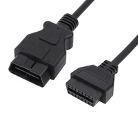 Câble d'extension personnalisé 1M 16 broches J1962 pour connecteur OBD2 de voiture 12V/24V mâle/femelle avec garantie de 12 mois pour les lecteurs de code