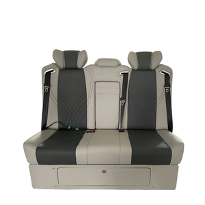 Asiento Trasero Plegable de Tres Plazas, Tipo Cama, de Lujo VIP, con Reposabrazos y Control Central - Product Image 1