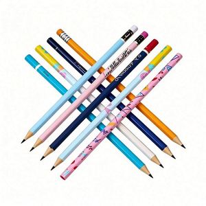 Wholesale Logo Hb <b>Wooden</b> Cheap Promo Stationery Gift Graphite <b>Triangle</b> Pencil for Student School Office Standard Pencils - Product Image 1