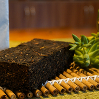 Thé noir écologique traditionnel de haute montagne Lanxing Fuzhuan 300g, feuilles de thé noir de collection