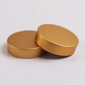 Coperchi dorati del barattolo cosmetico di plastica di alluminio del metallo dell'oro lucido all'ingrosso 89/400 per il barattolo della bocca grande