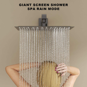 Ensemble de <span class=keywords><strong>douche</strong></span> pluie encastré moderne en acier inoxydable SUS304, système de mitigeur chaud/froid mural pour projets hôteliers de luxe - Product Image 6