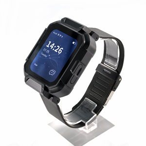 Montre connectée étanche IP68 avec bracelet en acier anti-effraction MT4, écran AMOLED, bouton SOS et suivi d'activité pour les soins psychiatriques et de santé mentale - Product Image 4