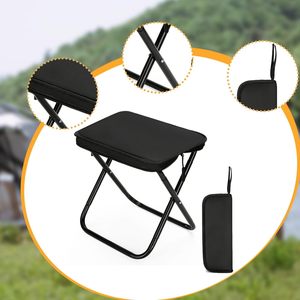 Portable Outdoor Folding Stool Carry Handle Oxford <b>Small</b> Bench for Fishing Fully Foldable <b>Chair</b> for Camping Queue Pull-out <b>Chair</b> - Product Image 3
