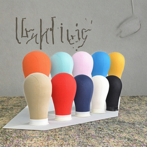 20\"-24\" PVC Stand <strong>Styling</strong> <strong>Head</strong> 100% Cork Canvas Mannequin <strong>Head</strong> for Wig Display Foam Wood Plastic Material 22 Mounting Holes - Product Image 3