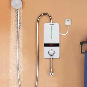 Robinet chauffe-eau électrique mural en plastique de haute qualité, w, Mini format, bouton de contrôle, pièces de rechange gratuites, IPX4, instantané ou sans réservoir