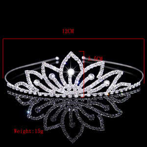Mode mariée <span class=keywords><strong>mariage</strong></span> couronne femmes strass bandeau enfants princesse couronne en gros - Product Image 3