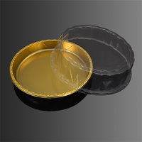Mousse Mini PET PVC Biodégradable Recyclable Transparent Doré Emballage Alimentaire Jetable Contenant à Gâteau en Blister Circulaire