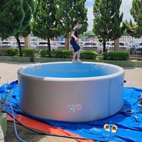 Grande piscine gonflable Drop Stitch avec parois rigides, piscine hors sol pour l'extérieur