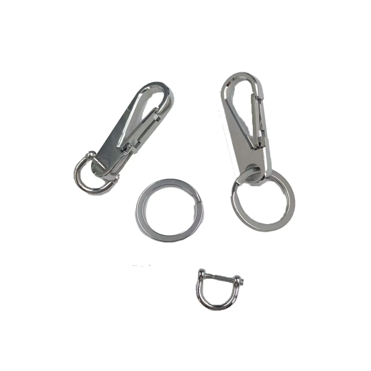 Hot sale & high quality Stainless Split Metal Steel Swivel Clasp Clips Hook Key chain